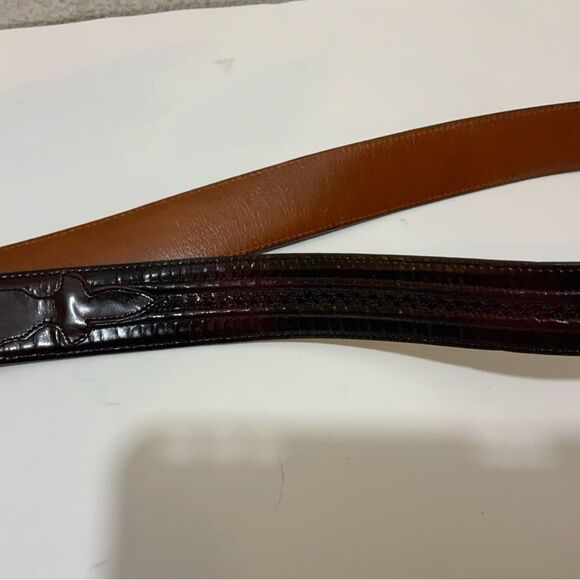 Lucchese Classics Belt, Style# B1422 Size 44 Burgundy - Picture 11 of 16
